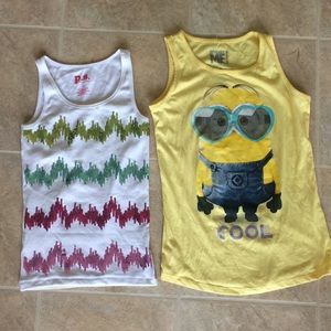 Set of girls tank tops! Size 12 and 14.
